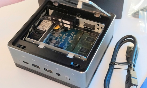 Image of mini PC with its top cover off