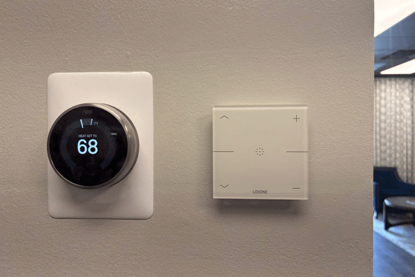 Image of Nest Thermostat and Loxone Touch Pure Air