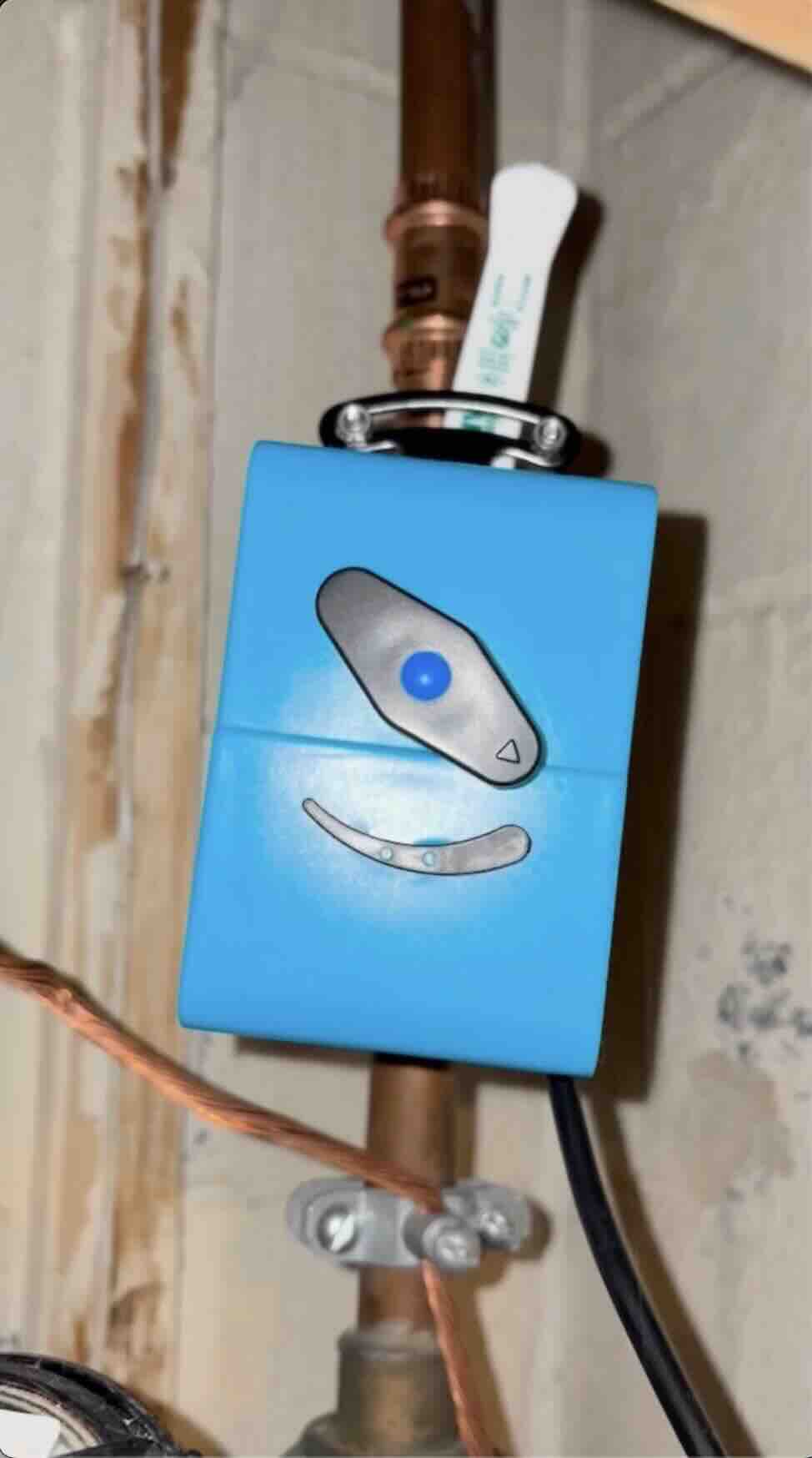 Smart water valve on main water shutoff